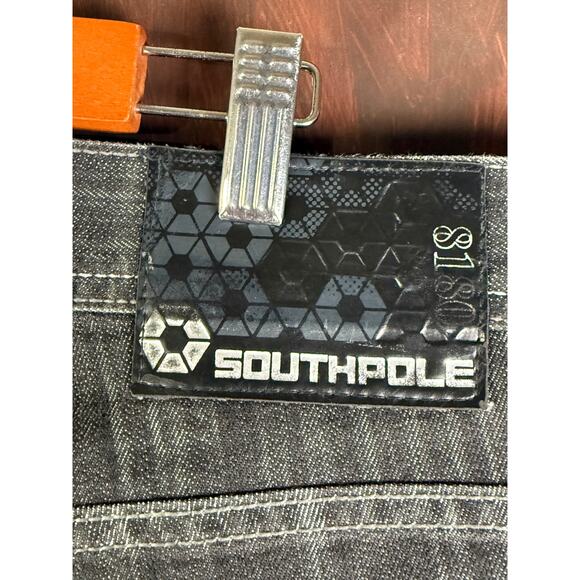 Southpole 8180 Straight Leg Denim Jean Pants Skater Hip Hop Y2K Black Men 34 EUC - Picture 6 of 9